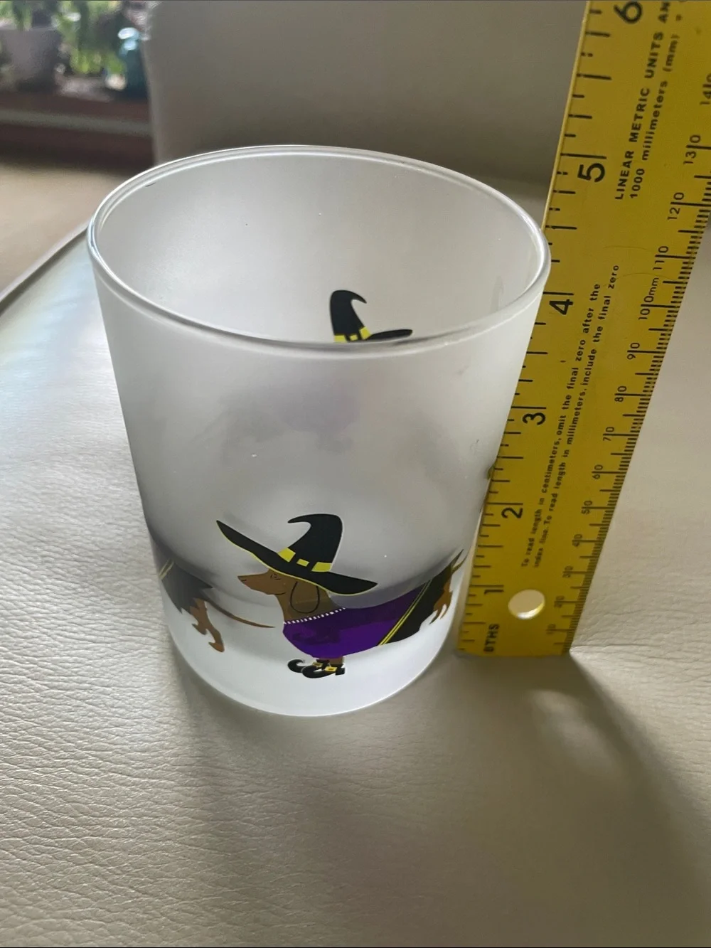 Culver Witch Dachshund low ball glass.